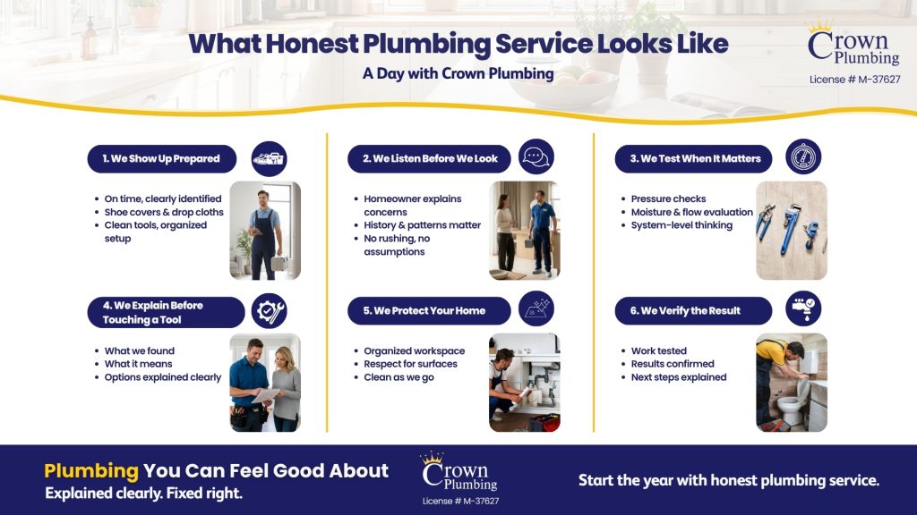 What a plumber in Prosper does on a visit